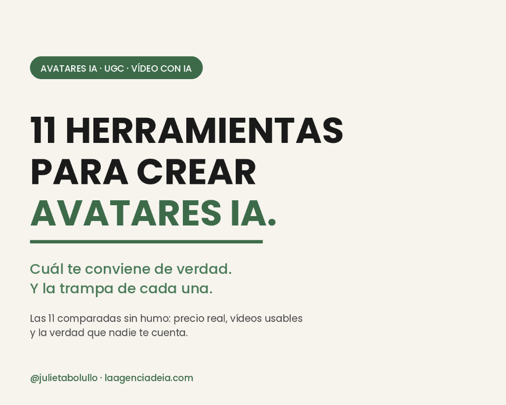 11 herramientas para crear Avatares IA