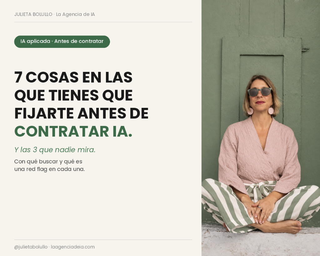 7 cosas en las que tienes que fijarte antes de contratar IA