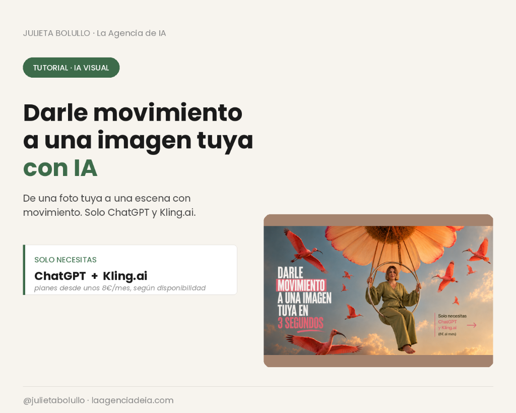 Darle movimiento a una imagen tuya con IA
