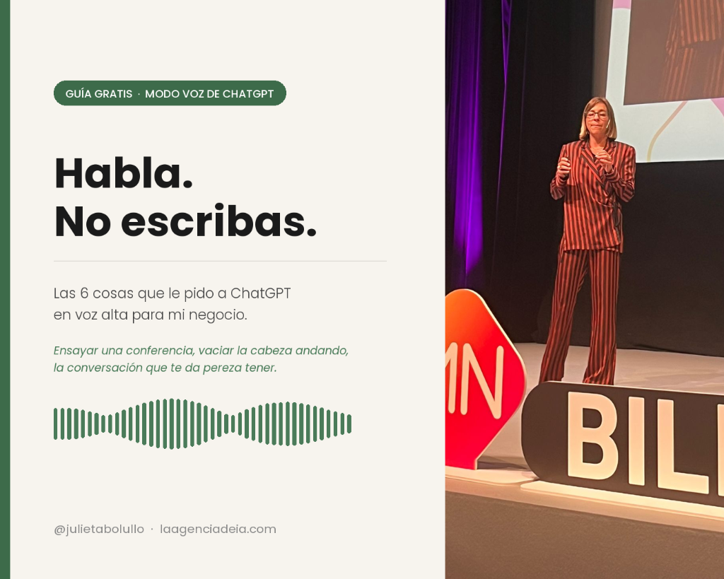 Habla. No escribas.