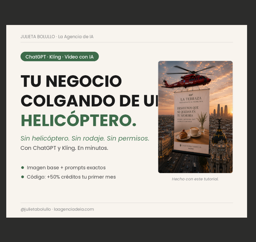 Tu negocio colgando de un helicóptero
